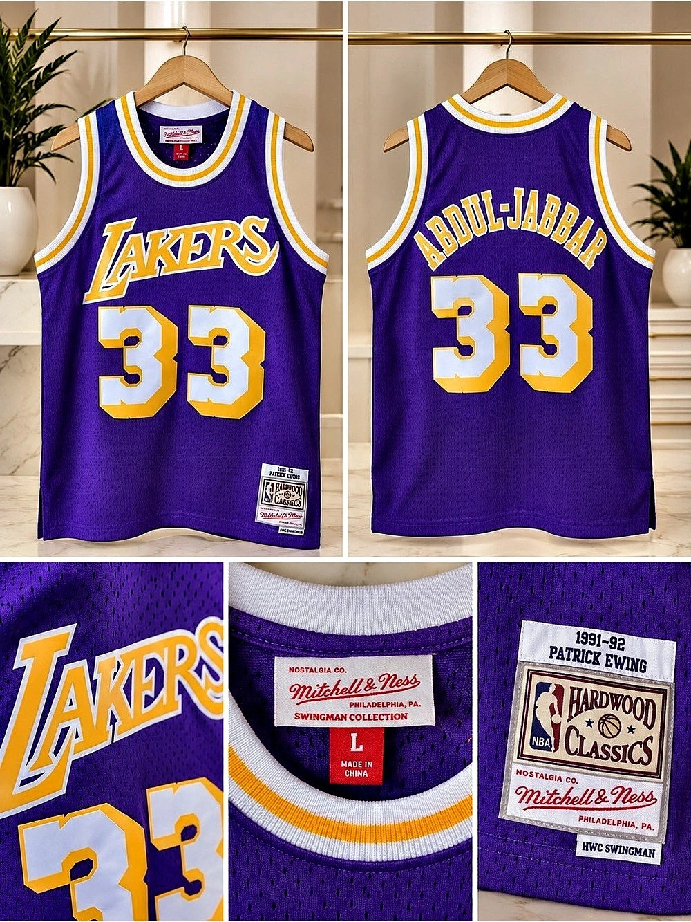 Mitchell & Ness Hardwood Classics 1991-92 Los Angeles Lakers Abdul-Jabbar #33